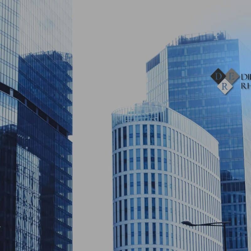 Commercial high-rise buildings representing common commercial real estate disputes handled by a Florida law firm.